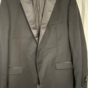 RALPH LAUREN TUXEDO BLAZER SZ 42 R 100% WOOL NATRUAL